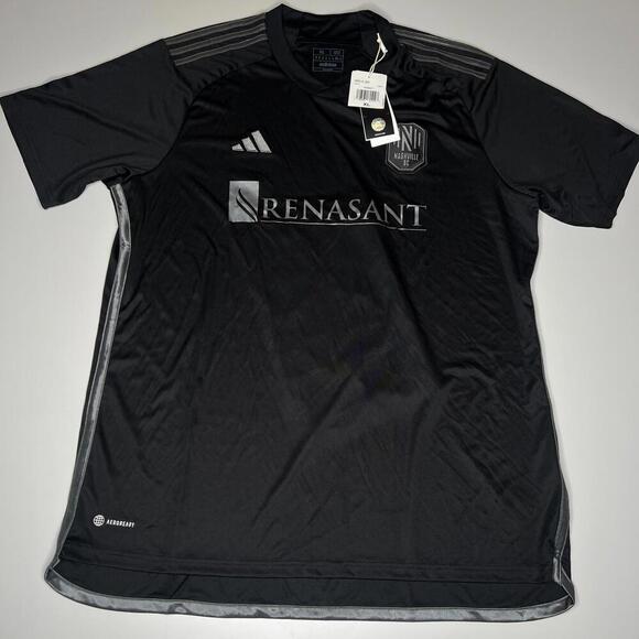 Nashville SC Adidas 2023 Away Jersey Black Size XL Men’s Soccer Shirt MLS New - Picture 1 of 9